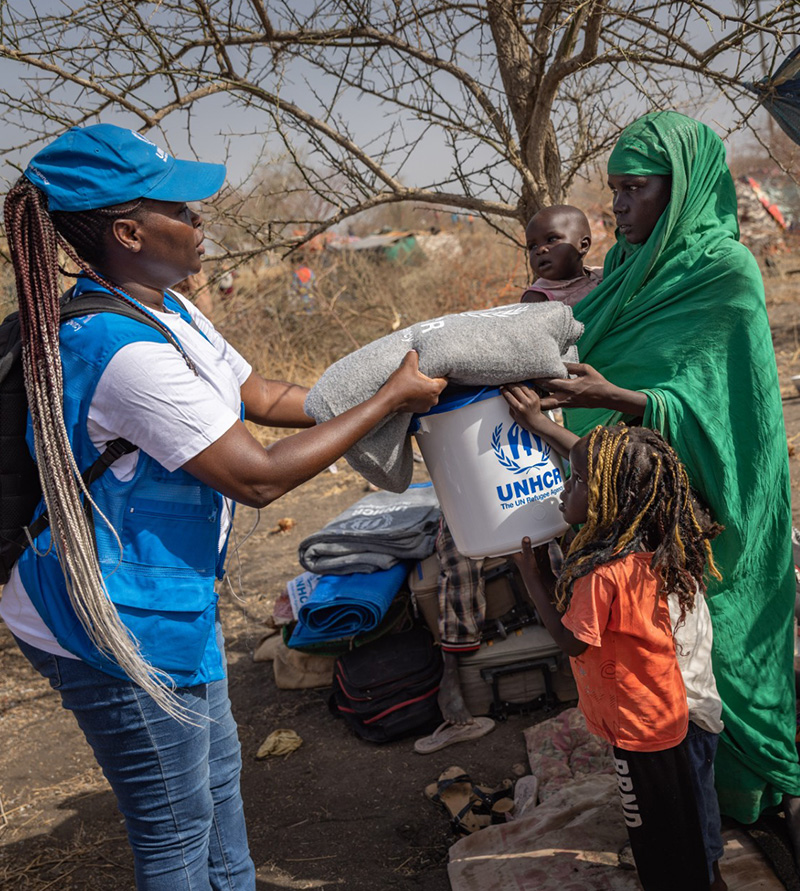 Soudan HCR Couvertures et objets de première nécessité
