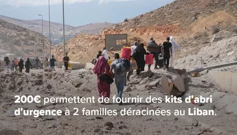 Liban familles à pied