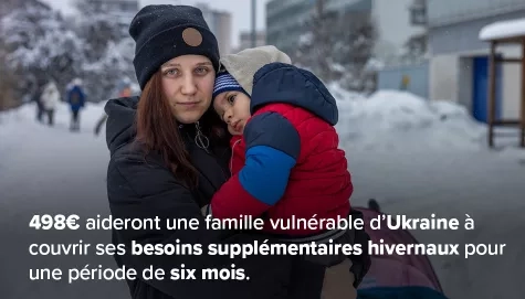 Famille réfugiée ukranienne 