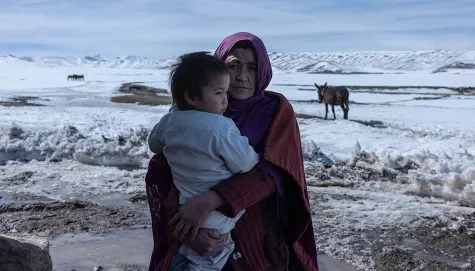 Famille hiver Afghanistan